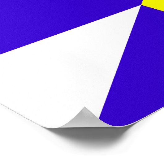 servië - roemenië - vlag - halve symbool poster (Hoek)