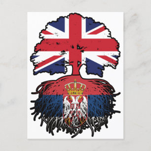 Servië Serbian British UK Verenigd Koninkrijk Briefkaart