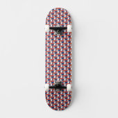 Servië Servische vlag kleuren harten patroon Skateboard (Voorkant)