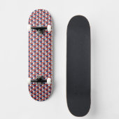 Servië Servische vlag kleuren harten patroon Skateboard (Voorkant)