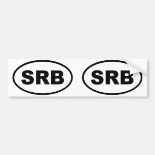 Servië SRB Europees ovaal Bumpersticker
