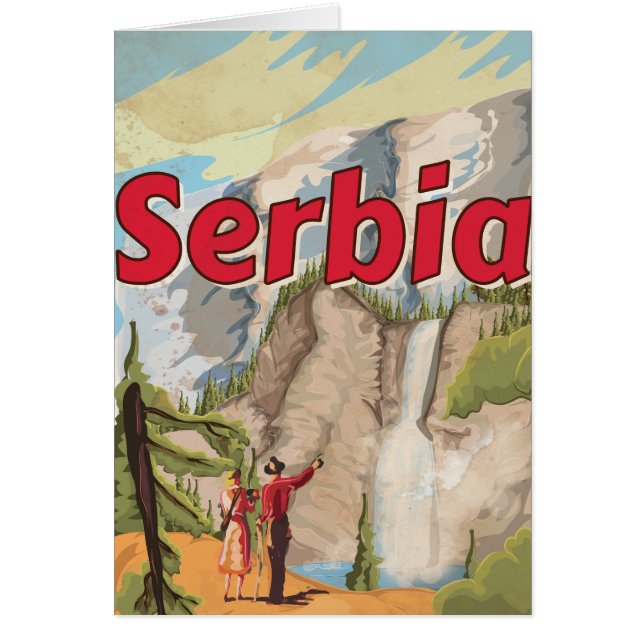 Servië vintage Reisposter (Voorkant)