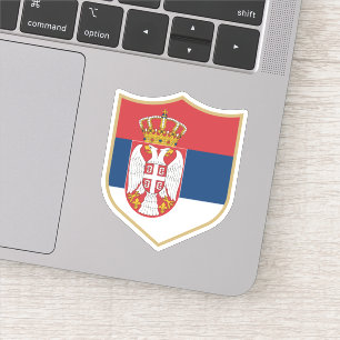 Servië Vlag embleem Patriottische Reizen Sticker