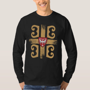 Servië Vlag nemanjic wapen Servisch Patriottisch B T-shirt