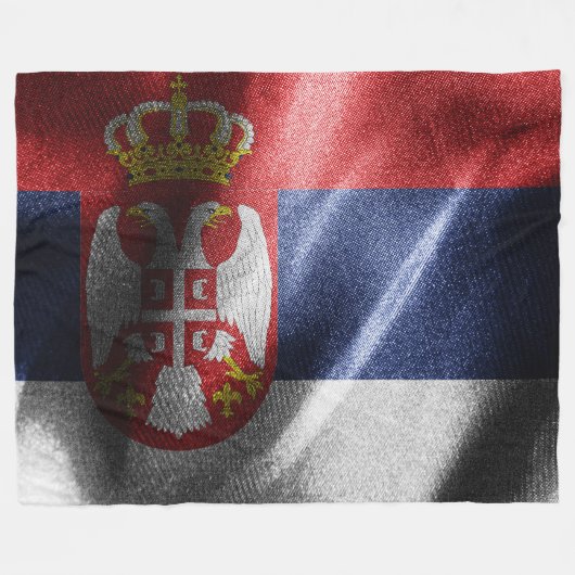 Servië zijden vlag fleece deken (Voorkant (Horizontaal))