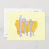 Servies Koken Design Sjabloon Briefkaart (Voorkant / Achterkant)