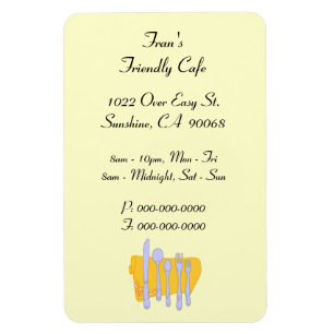 Servies Restaurant Advertentie Custom Magnet Magneet