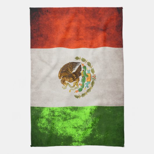 Serviette 16" de drapeau mexicain x 24" (Vertical)