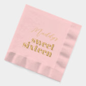 Serviette 16 Pink et Gold Foil Stamped (Gauche)