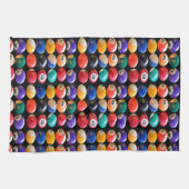Serviette À Dish À Boules De Soirées Numérotées Et (Horizontal)