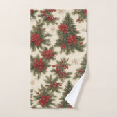 Serviette à feuillage persistant de charme de Noël (Serviette à main)
