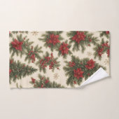 Serviette à feuillage persistant de charme de Noël (Serviette à main)