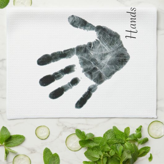 Serviette à imprimer à la main (Plié)