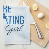 Serviette à lame Couleurs bleues de la patineuse (Quart Plié)