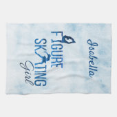 Serviette à lame Couleurs bleues de la patineuse (Horizontal)