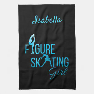 Serviette à lames Patinage artistique glace bleue