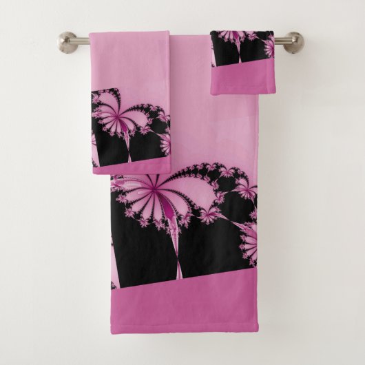 Serviette à l'eau de rose Fractal Garden (En situation)