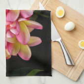 Serviette à main à fleurs rose et jaune (Quart Plié)