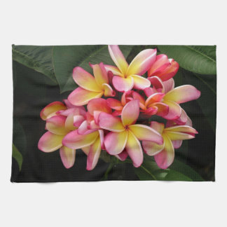 Serviette à main à fleurs rose et jaune