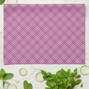 Serviette à main à motif carreaux lavande