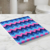 Serviette à main à motif chevron rose bleu clair