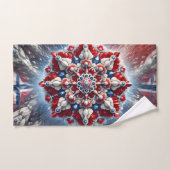 Serviette à main aux couleurs norvégiennes (Serviette à main)
