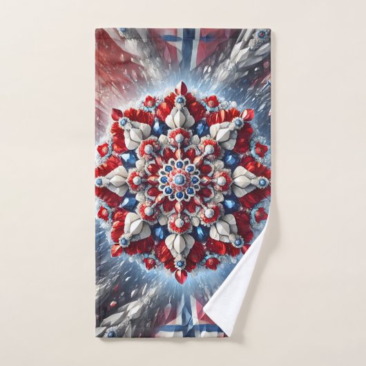 Serviette à main aux couleurs norvégiennes (Serviette à main)