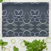 Serviette À Main Avec Bleu Marine (Plié)