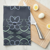 Serviette À Main Avec Bleu Marine (Quart Plié)