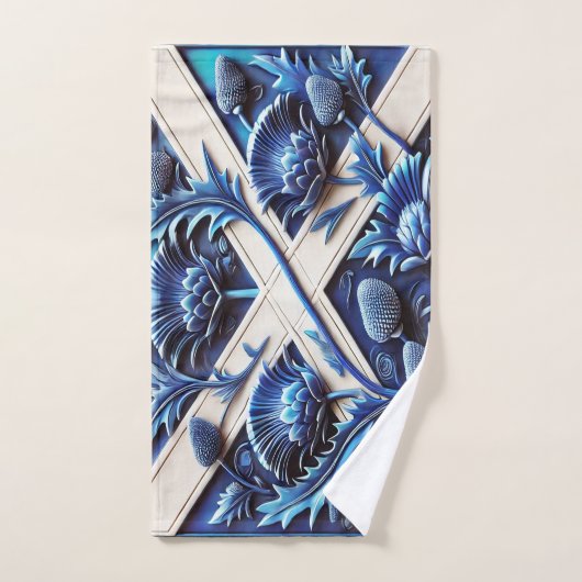 Serviette à main avec chardons écossais (Serviette à main)