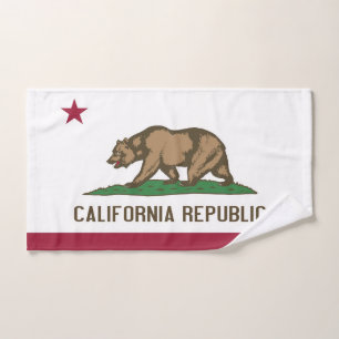 Serviette à main avec Drapeau de Californie, USA
