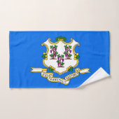 Serviette à main avec Drapeau de Connecticut State (Serviette à main)