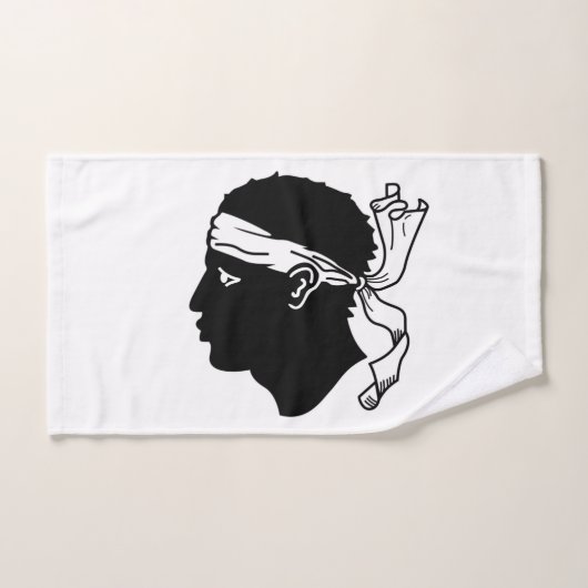 Serviette à main avec Drapeau de Corse, France (Serviette à main)