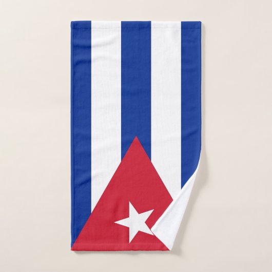 Serviette à main avec Drapeau de Cuba (Serviette à main)