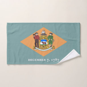 Serviette à main avec Drapeau de Delaware State, U