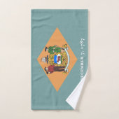 Serviette à main avec Drapeau de Delaware State, U (Serviette à main)