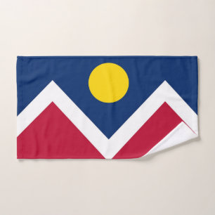 Serviette à main avec Drapeau de Denver City, Colo