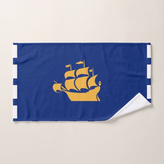Serviette à main avec drapeau de la ville de Québe (Serviette à main)