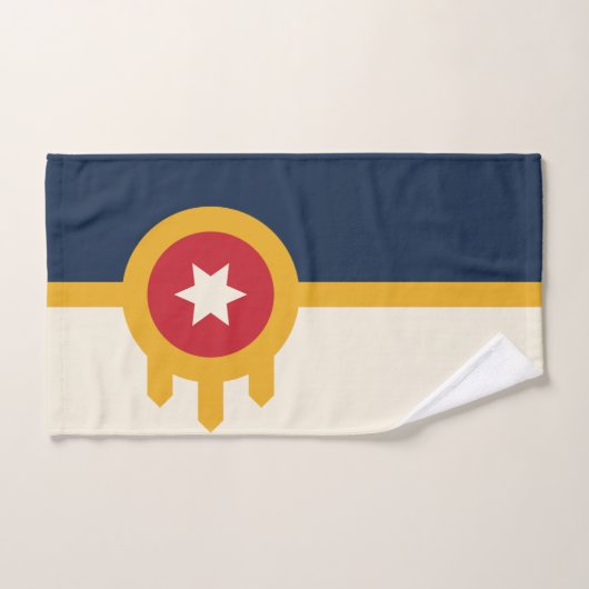 Serviette à main avec Drapeau de la ville de Tulsa (Serviette à main)