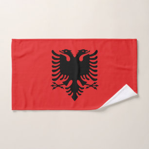 Serviette à main avec Drapeau de l'Albanie