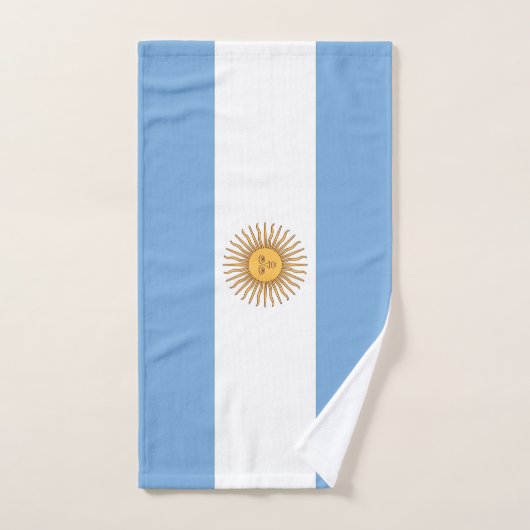 Serviette à main avec Drapeau de l'Argentine (Serviette à main)