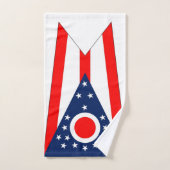 Serviette à main avec Drapeau de l'Etat de l'Ohio, (Serviette à main)