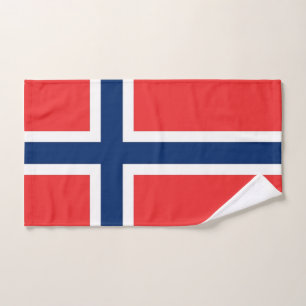 Serviette à main avec Drapeau de Norvège