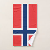 Serviette à main avec Drapeau de Norvège (Serviette à main)