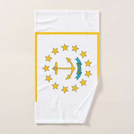 Serviette à main avec Drapeau de Rhode Island Stat (Serviette à main)