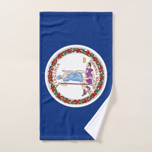 Serviette à main avec Drapeau de Virginia State, U (Serviette à main)