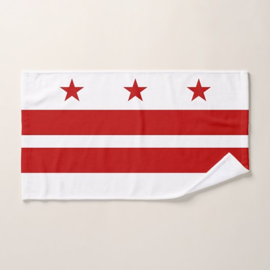Serviette à main avec Drapeau de Washington DC, US (Serviette à main)