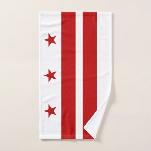 Serviette à main avec Drapeau de Washington DC, US (Serviette à main)