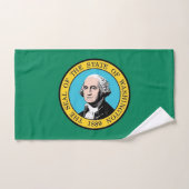 Serviette à main avec Drapeau de Washington State, (Serviette à main)