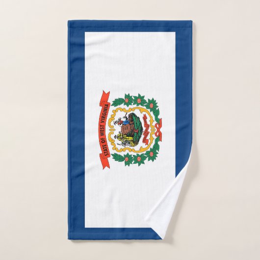 Serviette à main avec Drapeau de West Virginia Sta (Serviette à main)